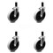 Service Caster 5 Inch Thermoplastic Rubber Wheel 1-1/5 Inch Expanding Stem Caster SCC, 4PK SCC-EX05S510-TPRS-114-4 - alternate 1
